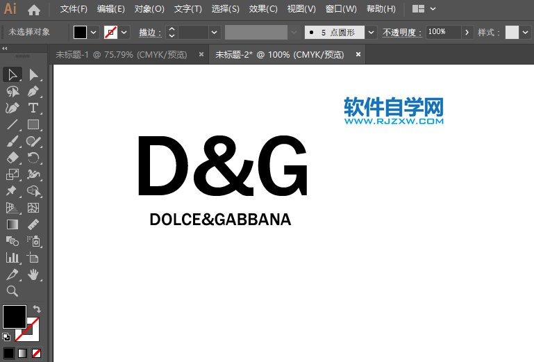 ai怎么設計杜嘉班納的LOGO