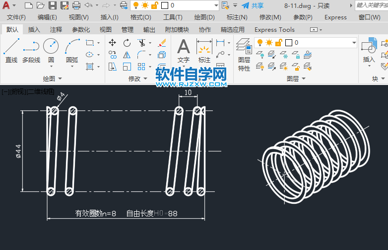 CAD關閉所選定對象的圖層