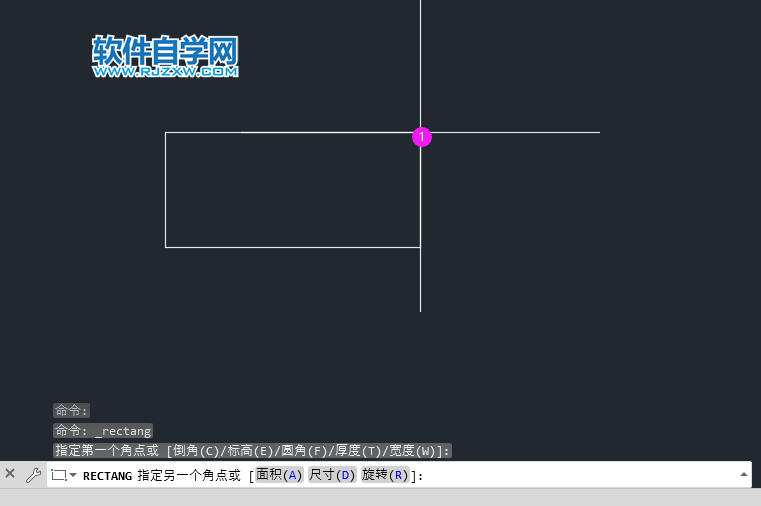 cad利用正交畫矩形