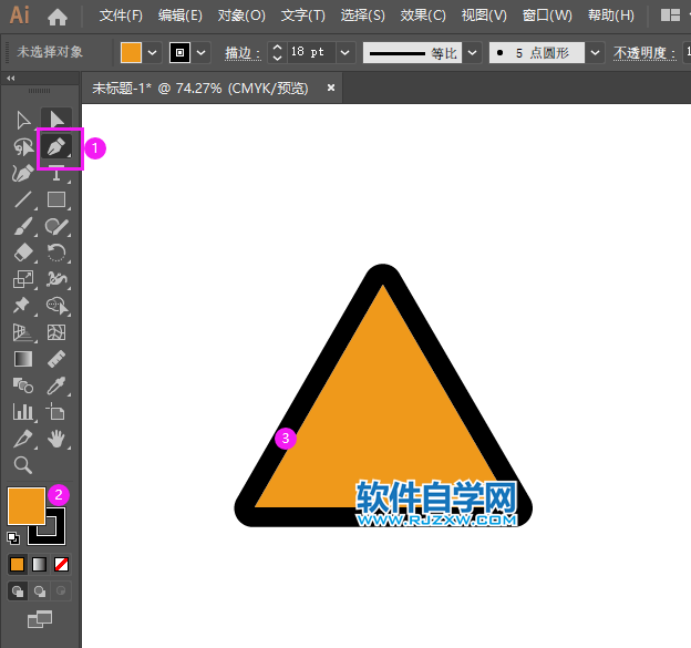ai怎么畫連續(xù)彎路圖標(biāo)