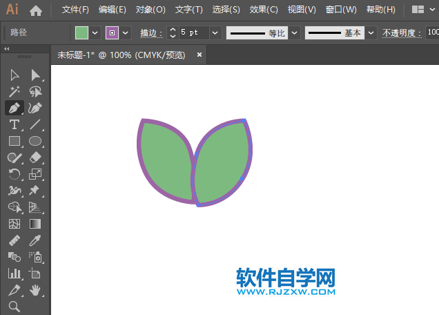 ai怎么畫藍莓圖標