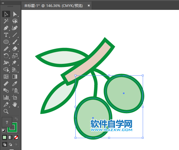 ai怎么畫(huà)橄欖水果圖案