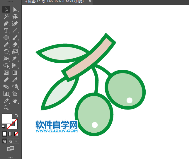 ai怎么畫(huà)橄欖水果圖案