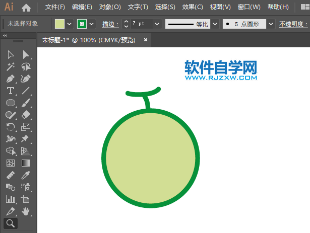 ai怎么制作甜瓜圖標(biāo)