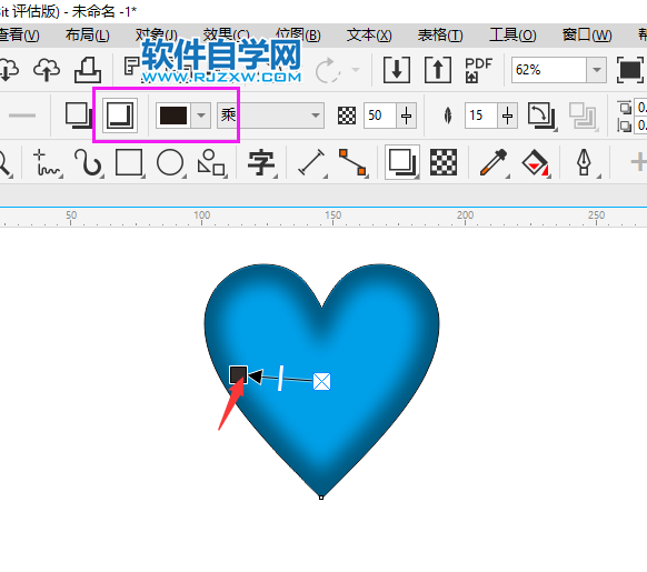 cdr中如何在圖形內側陰影