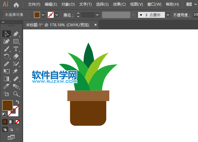 ai怎么畫蘆薈圖標(biāo)