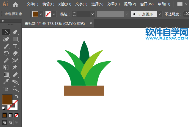 ai怎么畫蘆薈圖標(biāo)