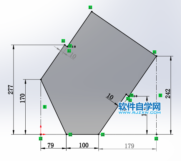 屋頂石塊用SolidWorks的畫法