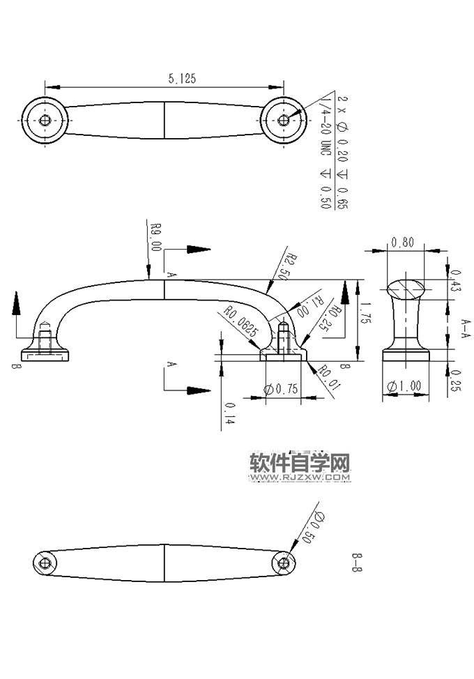 門把手用SolidWorks畫的方法