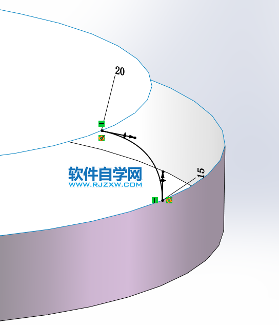 SolidWorks畫一個按鈕的方法