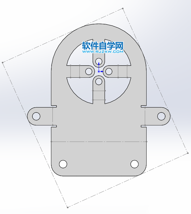 鈑金法蘭零件SolidWorks練習(xí)題畫(huà)法