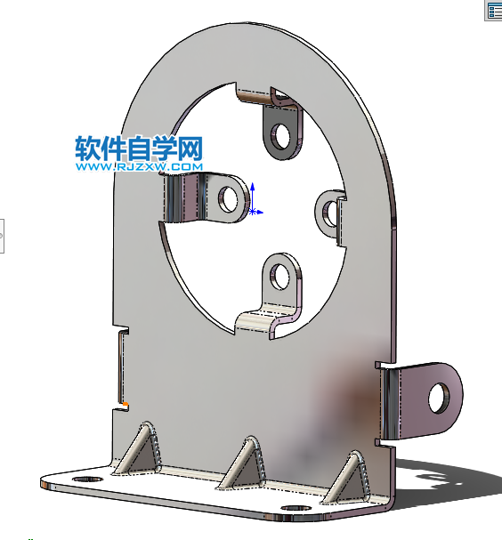 鈑金法蘭零件SolidWorks練習(xí)題畫(huà)法