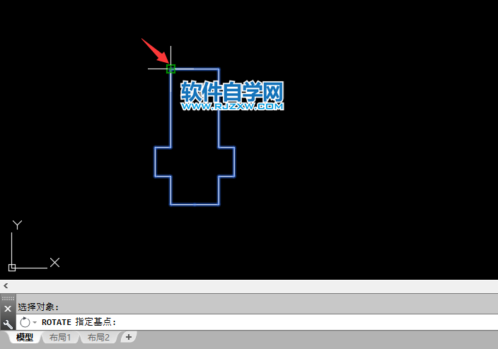 CAD旋轉命令中C是什么意思