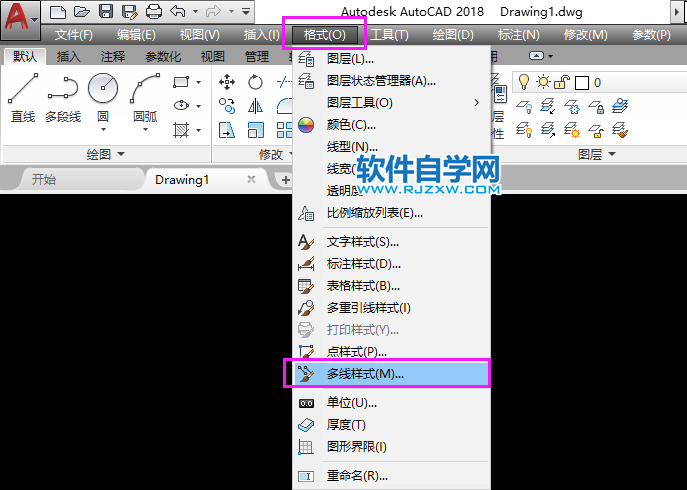cad多線樣式怎么設置