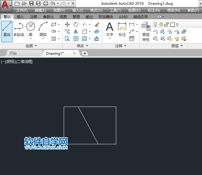CAD中怎么找到外觀交點