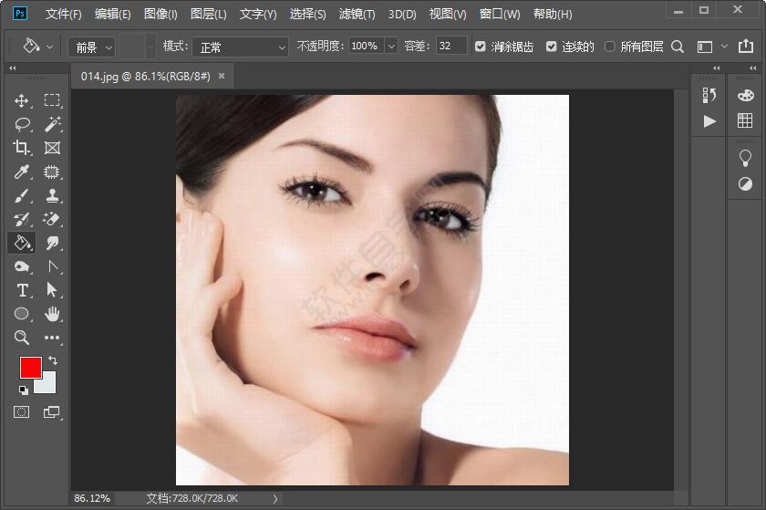 PS油漆桶怎么局部填充