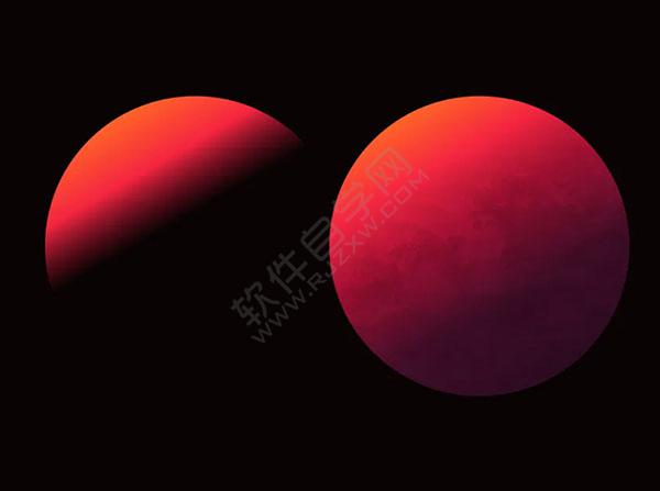 ai怎么畫一個紅色的星球