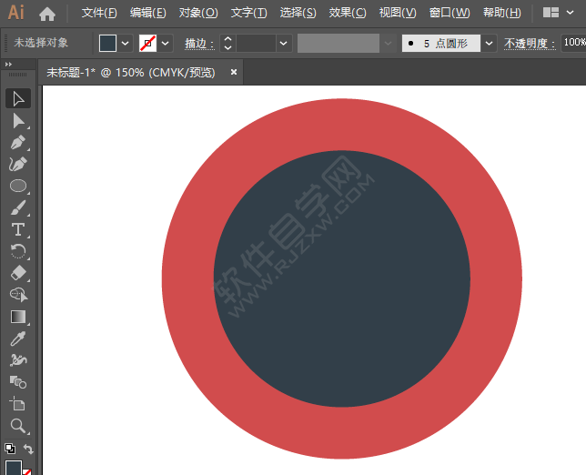 ai畫一個(gè)光盤音樂圖標(biāo)的方法