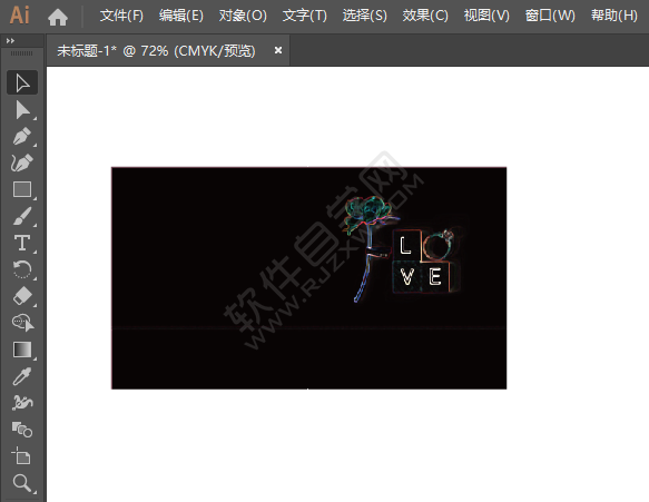 ai里面的圖片設置照亮邊緣的方法