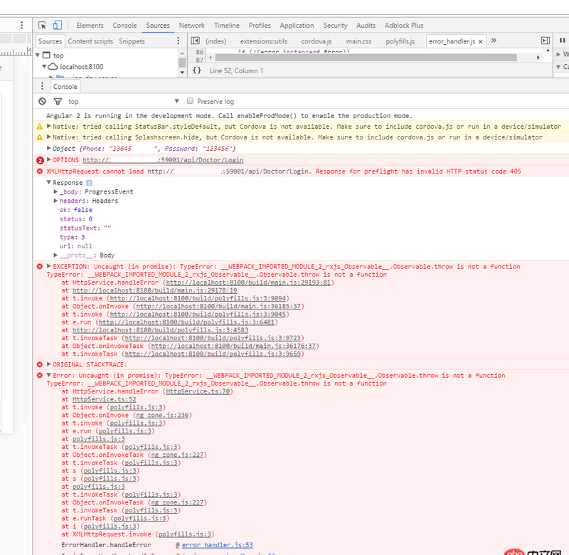 angular.js - ionic2 瀏覽器跨域問題