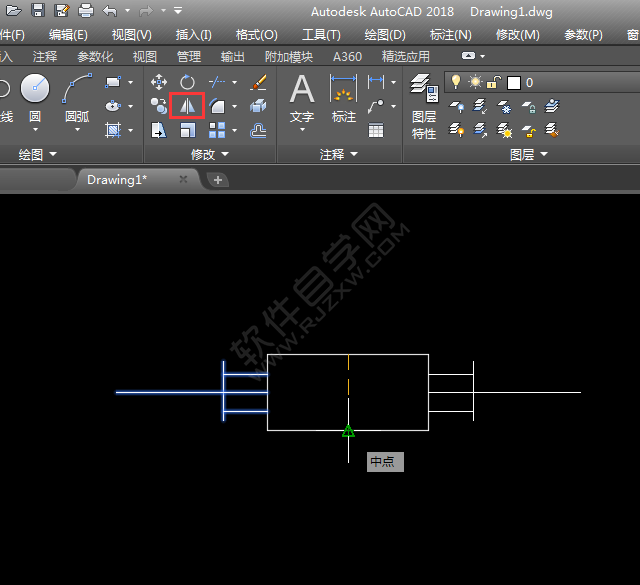 CAD除垢儀圖例的畫法