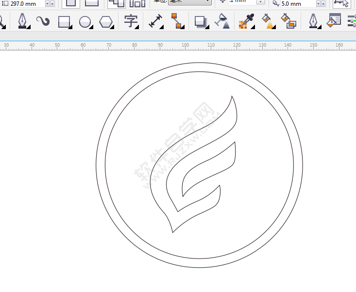 CDR怎么畫一個翅膀logo