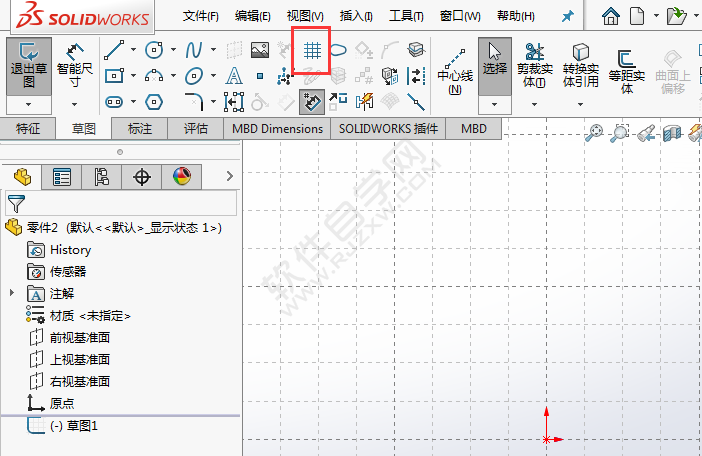 solidworks網(wǎng)格線設(shè)置的方法
