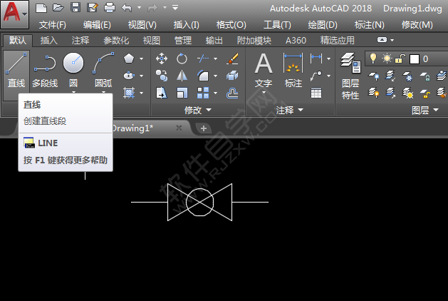 CAD定壓差閥圖例的畫法