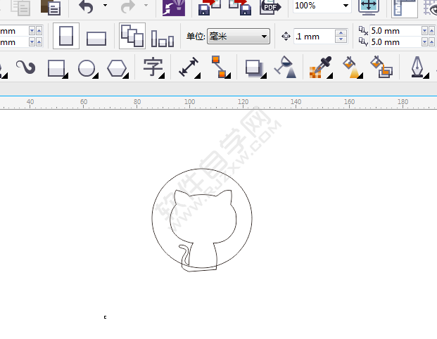 CDR怎么畫一只愛吃甜品的貓