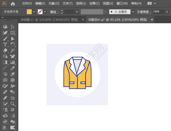 ai怎么在做好的對象上插入一個裁切標記
