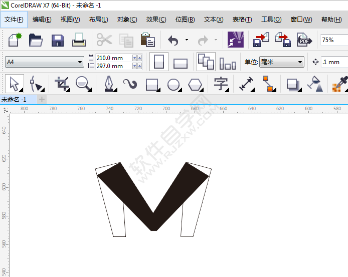 教你怎么用CDR設計M字LGOG