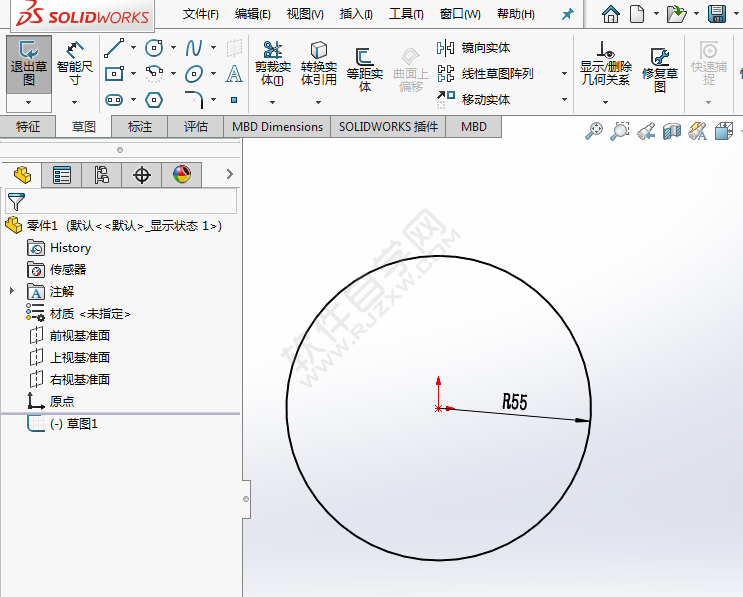 怎么利用solidworks圓弧工具畫草圖練習(xí)