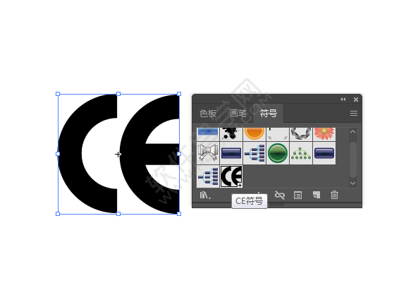 ai怎么把CE圖標新建為符號的方法