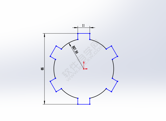 怎么用solidworks矩形圓陣列畫草圖的方法