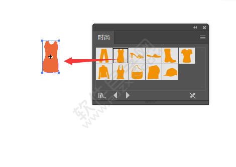 AI怎么插入衣服符號到文檔
