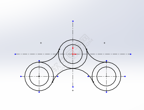利用solidworks周邊圓畫圖練習