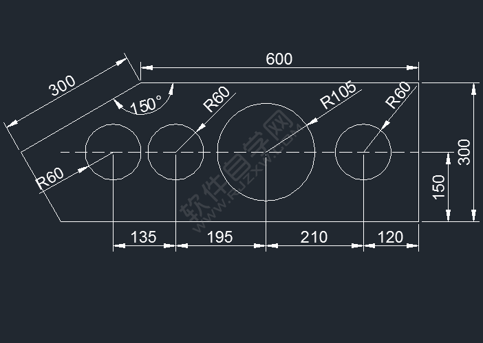 怎么用CAD直線與圓畫圖練習(xí)