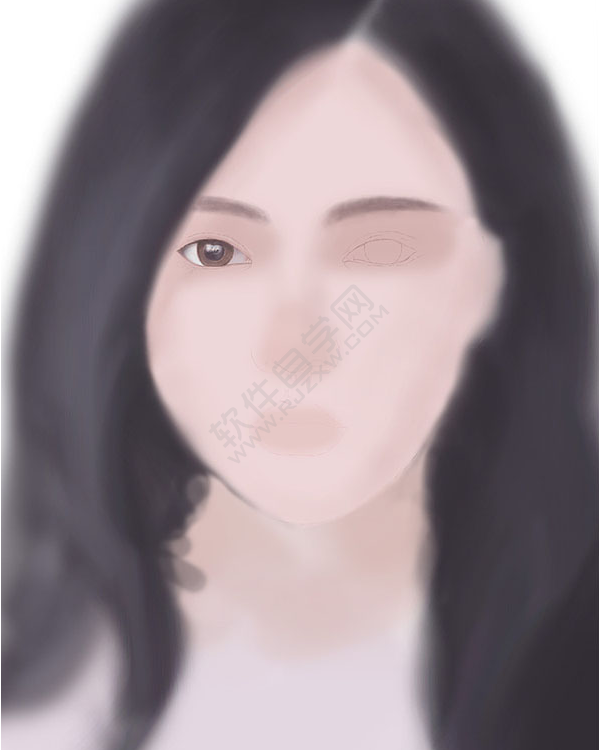 PS臨摹長發(fā)女生頭像的方法