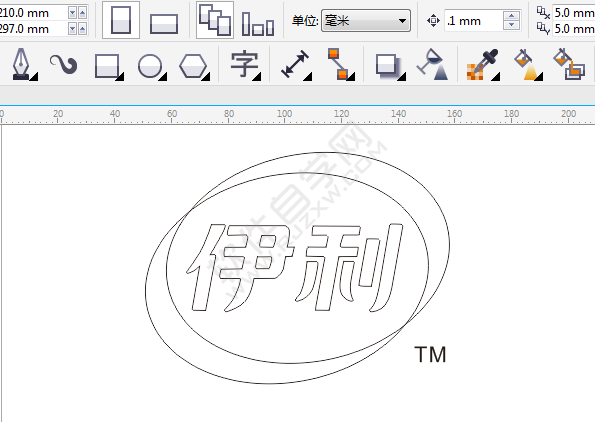 CDR設計伊利LOGO的簡單方法