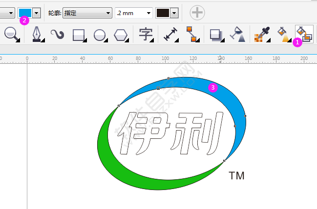 CDR設計伊利LOGO的簡單方法