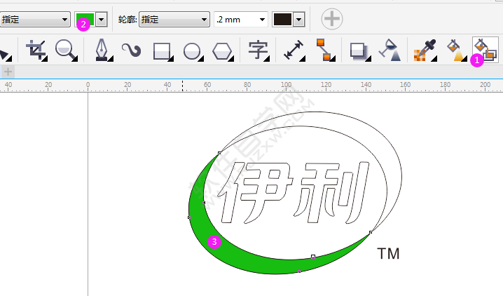 CDR設計伊利LOGO的簡單方法