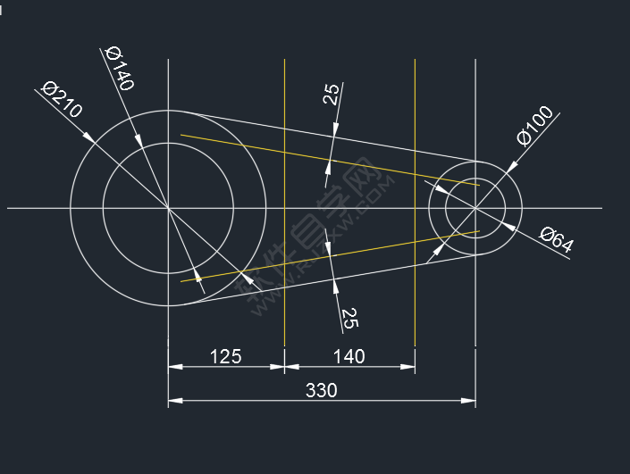 怎么用CAD偏移及圓角工具畫零件圖平面圖