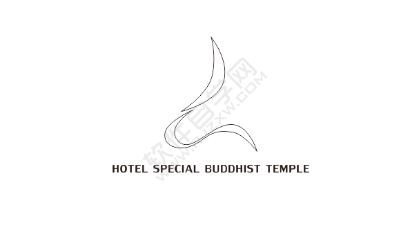 CDR設計禪林別苑圖標的方法