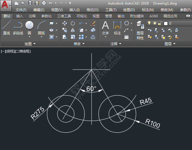 怎么用CAD圓畫相切圓圖形練習