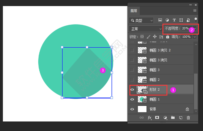 ps中怎么畫電影圖標