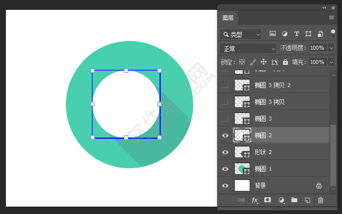 ps中怎么畫電影圖標