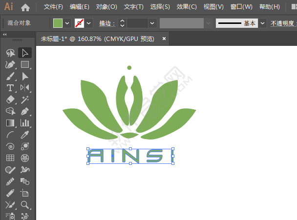 ai怎么設計AINSI商標