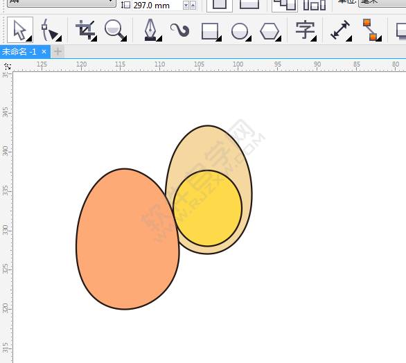 CDR怎么畫卡通雞蛋