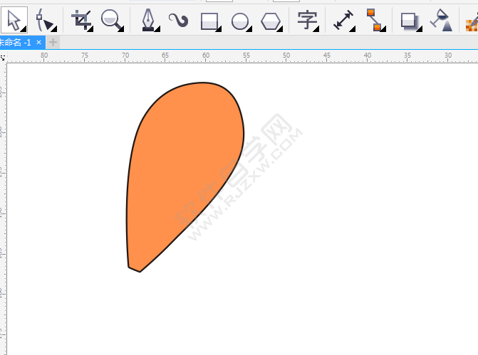 CDR畫一個卡通雞腿