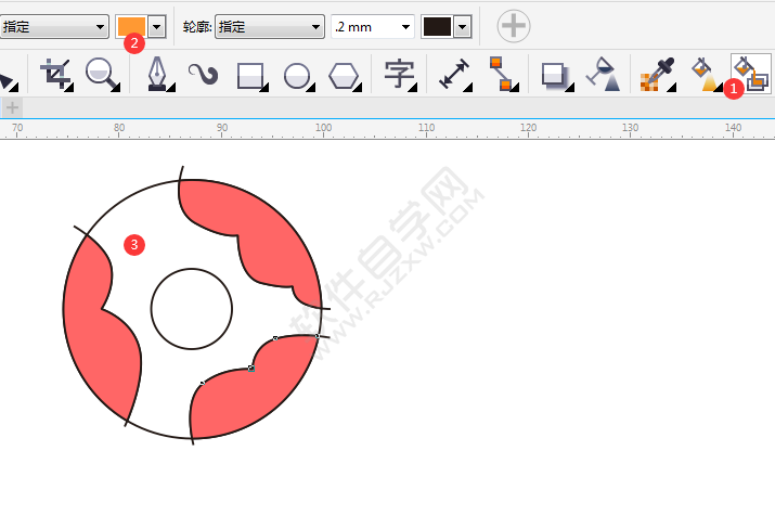 CDR畫一個(gè)餅干卡通圖